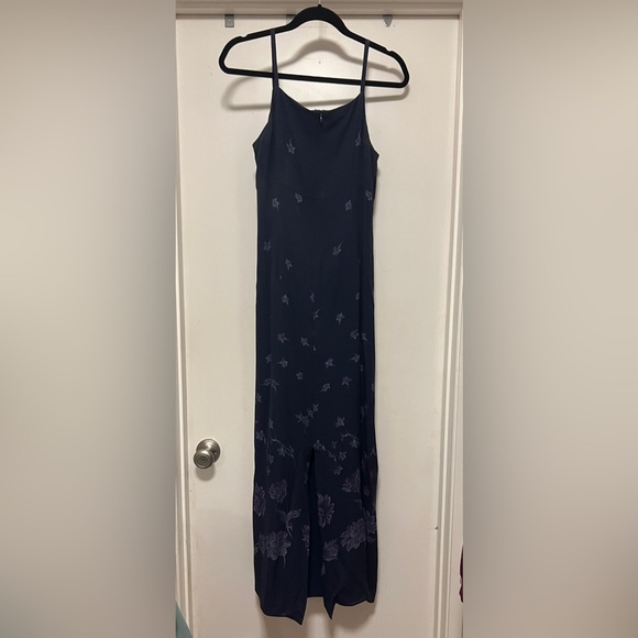 90s Harold’s 100% silk long slip dress, spaghetti straps - size 8 - Picture 3 of 7